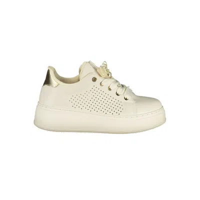 Laura Biagiotti Bianco Polyurethane Women Sneaker In Neutral