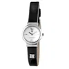 Laura Biagiotti Black Leather Dress Watch In Metallic