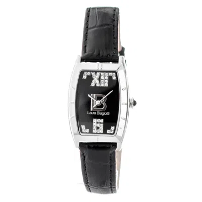 Laura Biagiotti Black Leather Dress Watch
