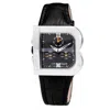 Laura Biagiotti Black Leather Dress Watch