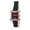 Laura Biagiotti Black Leather Lining Dress Watch In Black