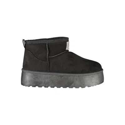 Laura Biagiotti Black Polyester Women Boot In Multi