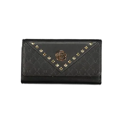 Laura Biagiotti Stud-embellished Monogram-embossed Wallet In Purple