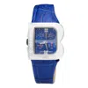 Laura Biagiotti Blue Leather Bracelet Watch In Blue