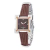 Laura Biagiotti Brown Leather Lining Dress Watch In Brown