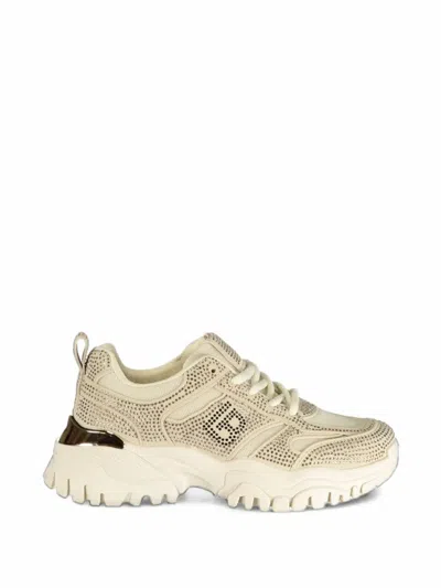 Laura Biagiotti Crystal-embellished Chunky-sole Sneakers In Animal Print