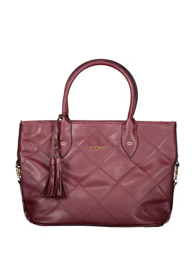 Laura Biagiotti Diamond-quilted Tassel Tote Bag In Red