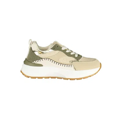 Laura Biagiotti Green Polyester Athletic Sneakers In Neutral