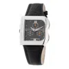 Laura Biagiotti Leather Dress Women's Watch In Black