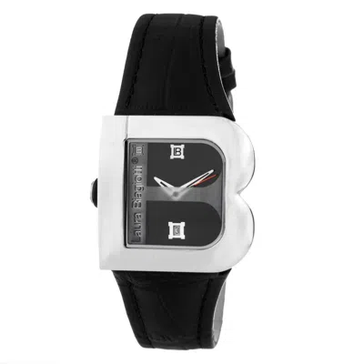 Laura Biagiotti Leather Dress Women's Watch In Black