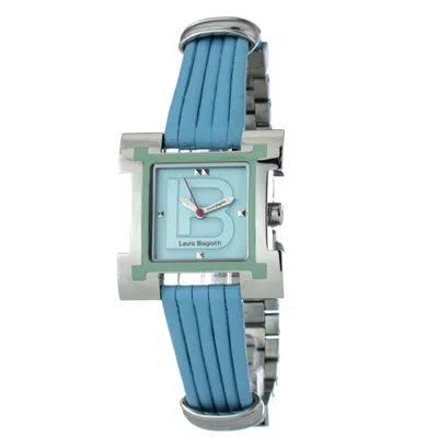 Laura Biagiotti Leather Dress Women's Watch In Blue