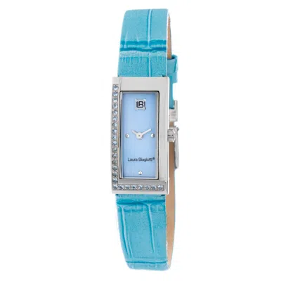 Laura Biagiotti Leather Dress Women's Watch In Blue
