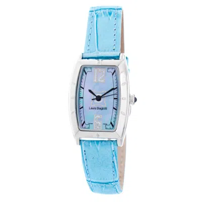 Laura Biagiotti Leather Dress Women's Watch In Blue