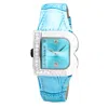 Laura Biagiotti Leather Dress Women's Watch In Blue