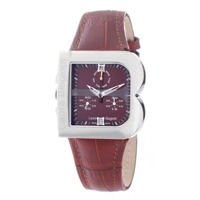 Laura Biagiotti Leather Dress Women's Watch In Brown