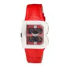 Laura Biagiotti Leather Dress Women's Watch In Red