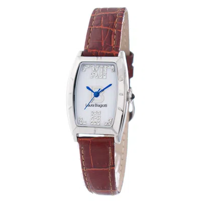 Laura Biagiotti Leather Dress Women's Watch In Brown