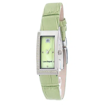 Laura Biagiotti Leather Dress Women's Watch In Green