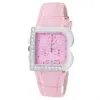 Laura Biagiotti Leather Dress Women's Watch In Pink