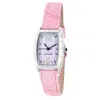 Laura Biagiotti Leather Dress Women's Watch In Pink