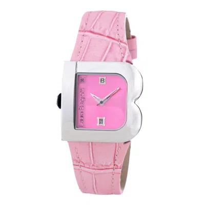 Laura Biagiotti Leather Dress Women's Watch In Pink