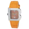 Laura Biagiotti Leather Dress Women's Watch In Yellow