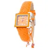 Laura Biagiotti Leather Dress Women's Watch In Orange