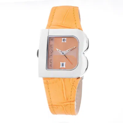 Laura Biagiotti Leather Dress Women's Watch In Yellow