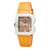 Laura Biagiotti Leather Dress Women's Watch In Yellow