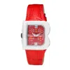 Laura Biagiotti Leather Dress Women's Watch In Red