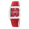 Laura Biagiotti Leather Dress Women's Watch In Red