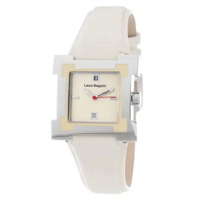 Laura Biagiotti Leather Dress Women's Watch In Neutral
