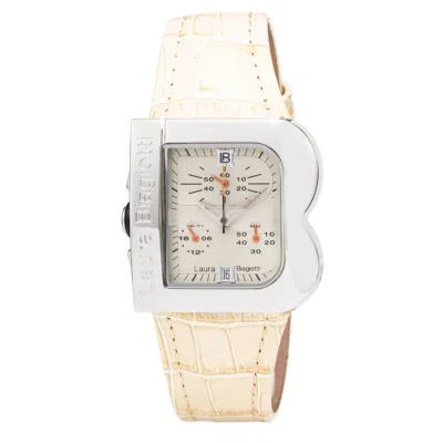 Laura Biagiotti Leather Dress Women's Watch In Neutral