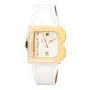 Laura Biagiotti Leather Dress Women's Watch In White