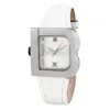 Laura Biagiotti Leather Dress Women's Watch In White