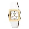 Laura Biagiotti Leather Dress Women's Watch In White
