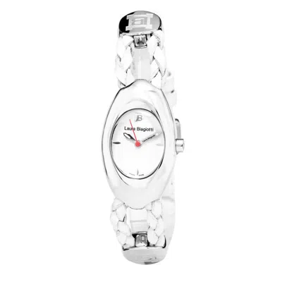 Laura Biagiotti Leather Dress Women's Watch In White