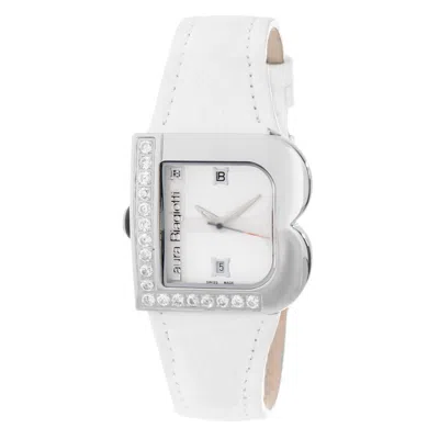 Laura Biagiotti Leather Dress Women's Watch In White