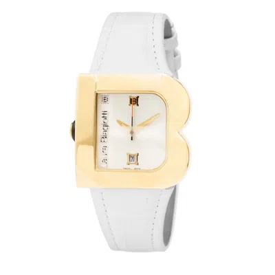 Laura Biagiotti Leather Dress Women's Watch In White