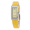 Laura Biagiotti Leather Dress Women's Watch In Yellow