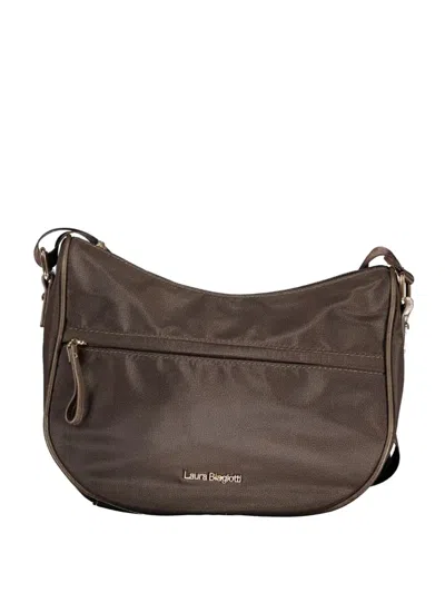 Laura Biagiotti Logo-jacquard Strap Shoulder Bag In Blue