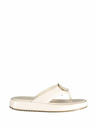 Laura Biagiotti Logo-plaque Platform Sandals In White