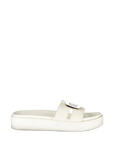 Laura Biagiotti Logo-plaque Sandals In White