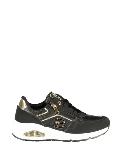 Laura Biagiotti Logo-plaque Zip-detail Sneakers In Black