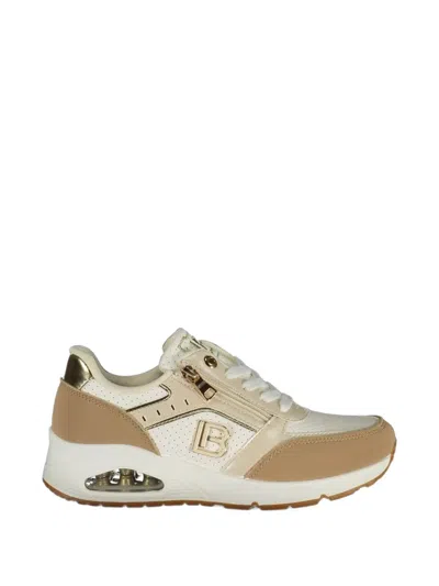 Laura Biagiotti Logo-plaque Zip-detail Sneakers In White