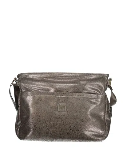 Laura Biagiotti Metallic-effect Crossbody Bag In Gray