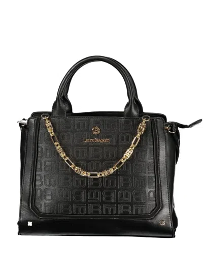 Laura Biagiotti Monogram-pattern Chain-detail Tote Bag In Black