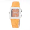 Laura Biagiotti Orange Leather Dress Watch