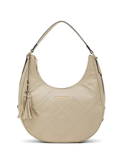 Laura Biagiotti Quilted Tassel-detail Tote Bag In Neutral