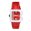 Laura Biagiotti Red Leather Dress Watch